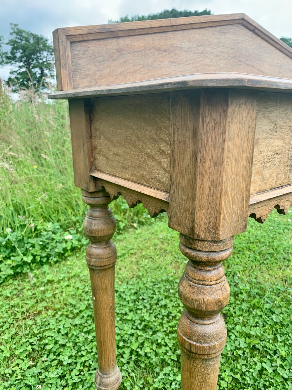 Scottish oak console table View VIII