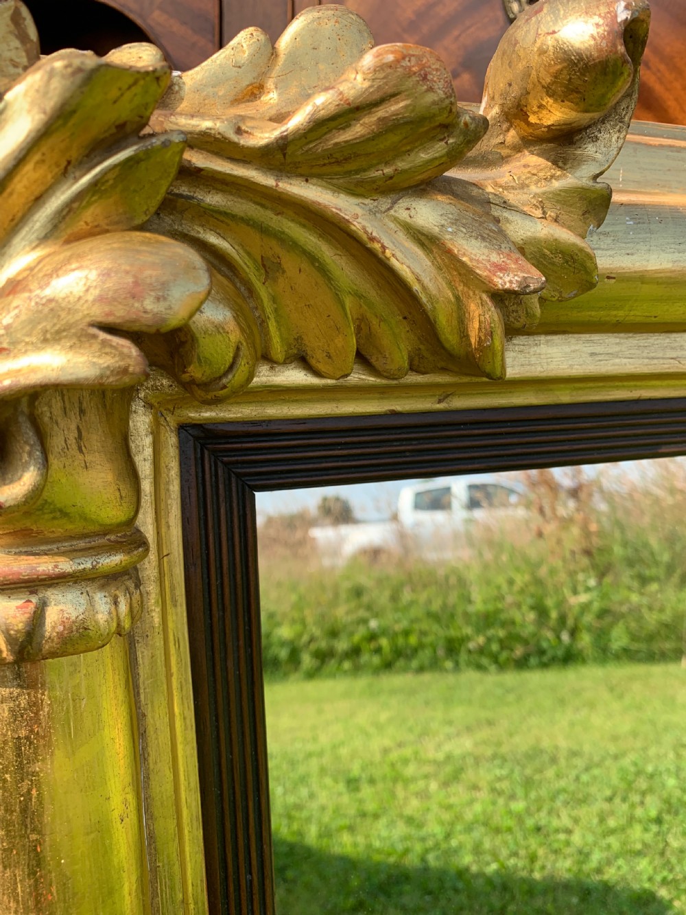 Regency gilt wood overmantle mirror  View III