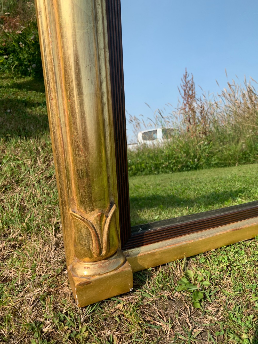 Regency gilt wood overmantle mirror  View V