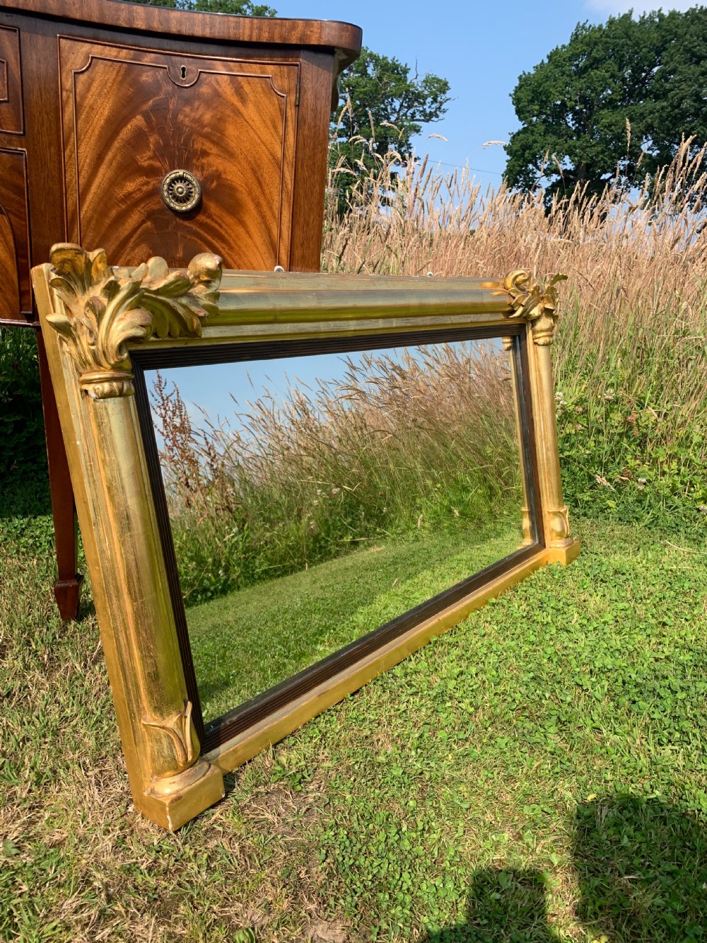 Regency gilt wood overmantle mirror  View VI