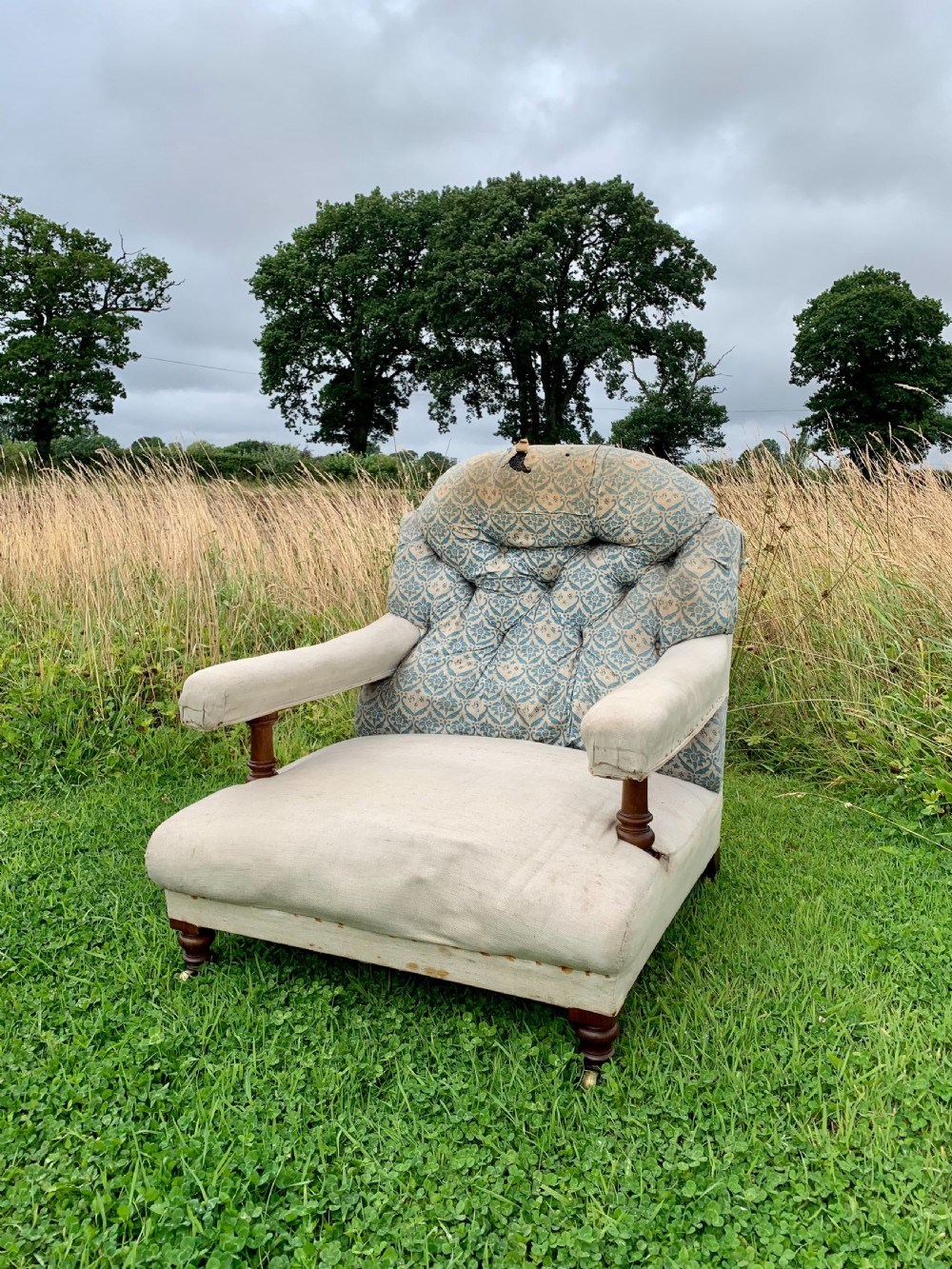 Howard & Sons walnut open armchair  View II