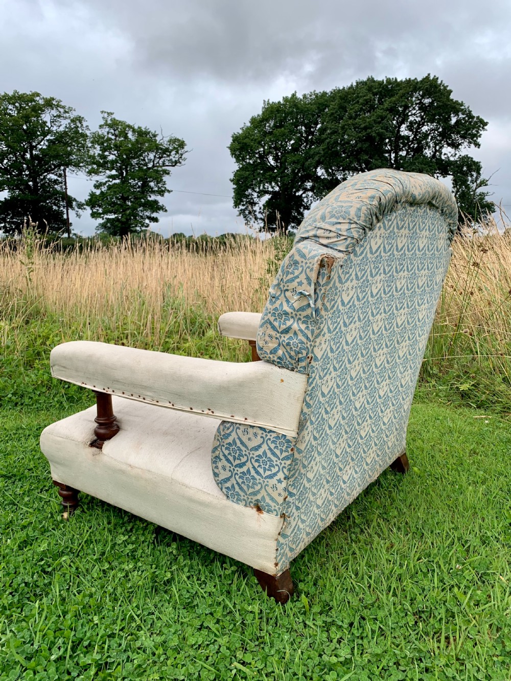 Howard & Sons walnut open armchair  View IX