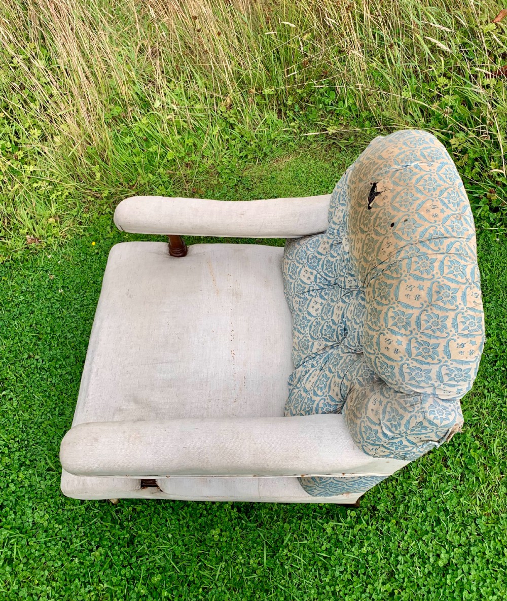 Howard & Sons walnut open armchair  View XIV