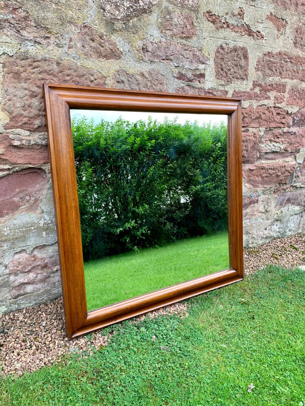 Large oak framed mirror 