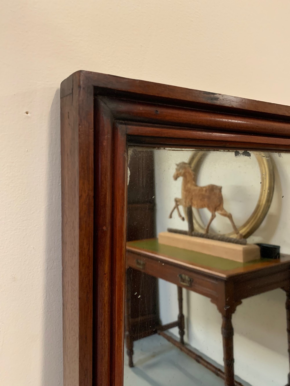 Large mahogany wall mirror  View II