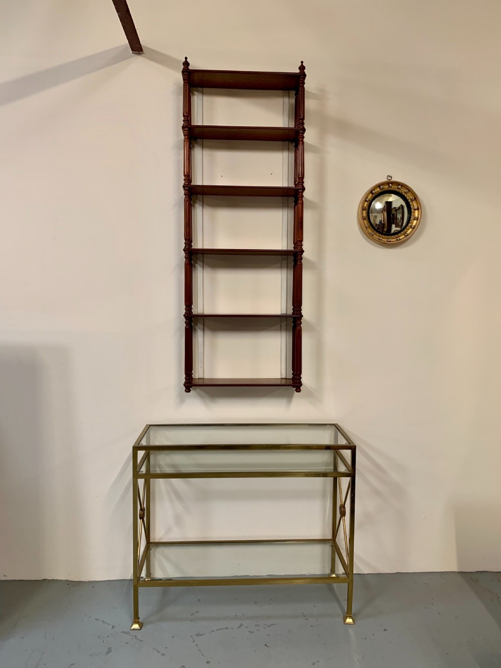 Large six tier wall shelves  View II