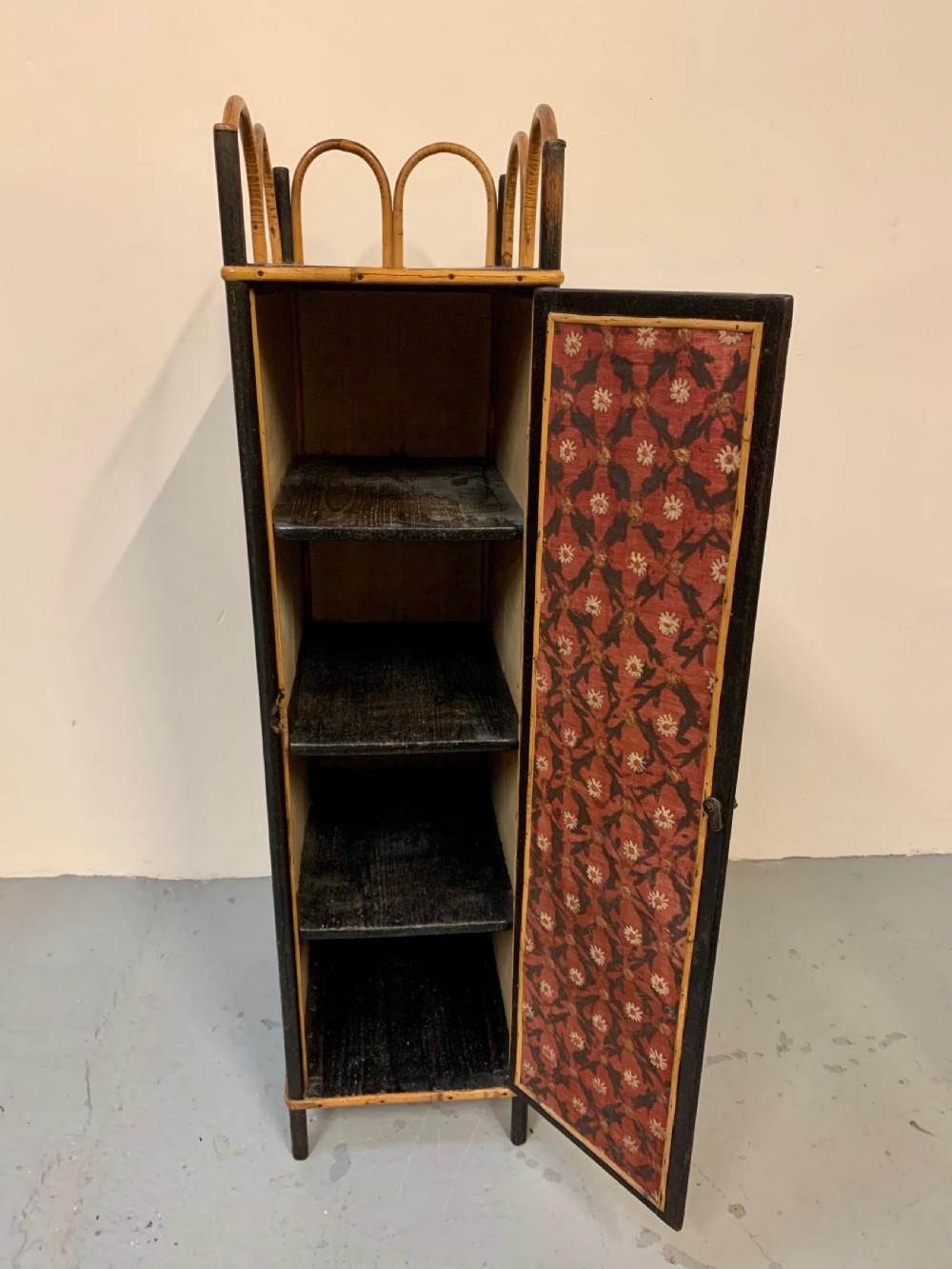 Unusual useful bentwood cane cabinet  View IV