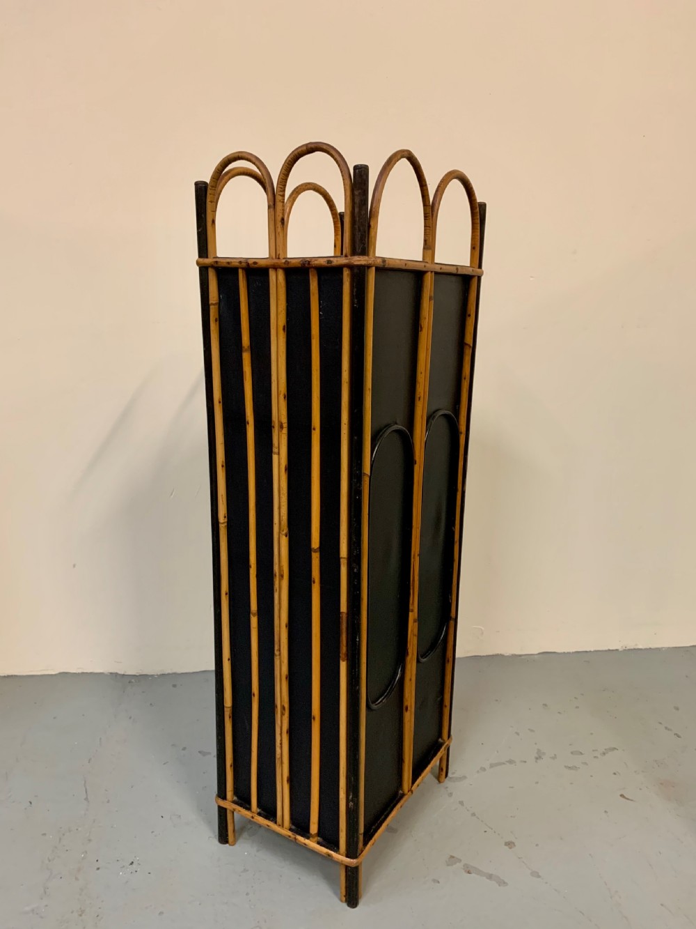 Unusual useful bentwood cane cabinet  View V
