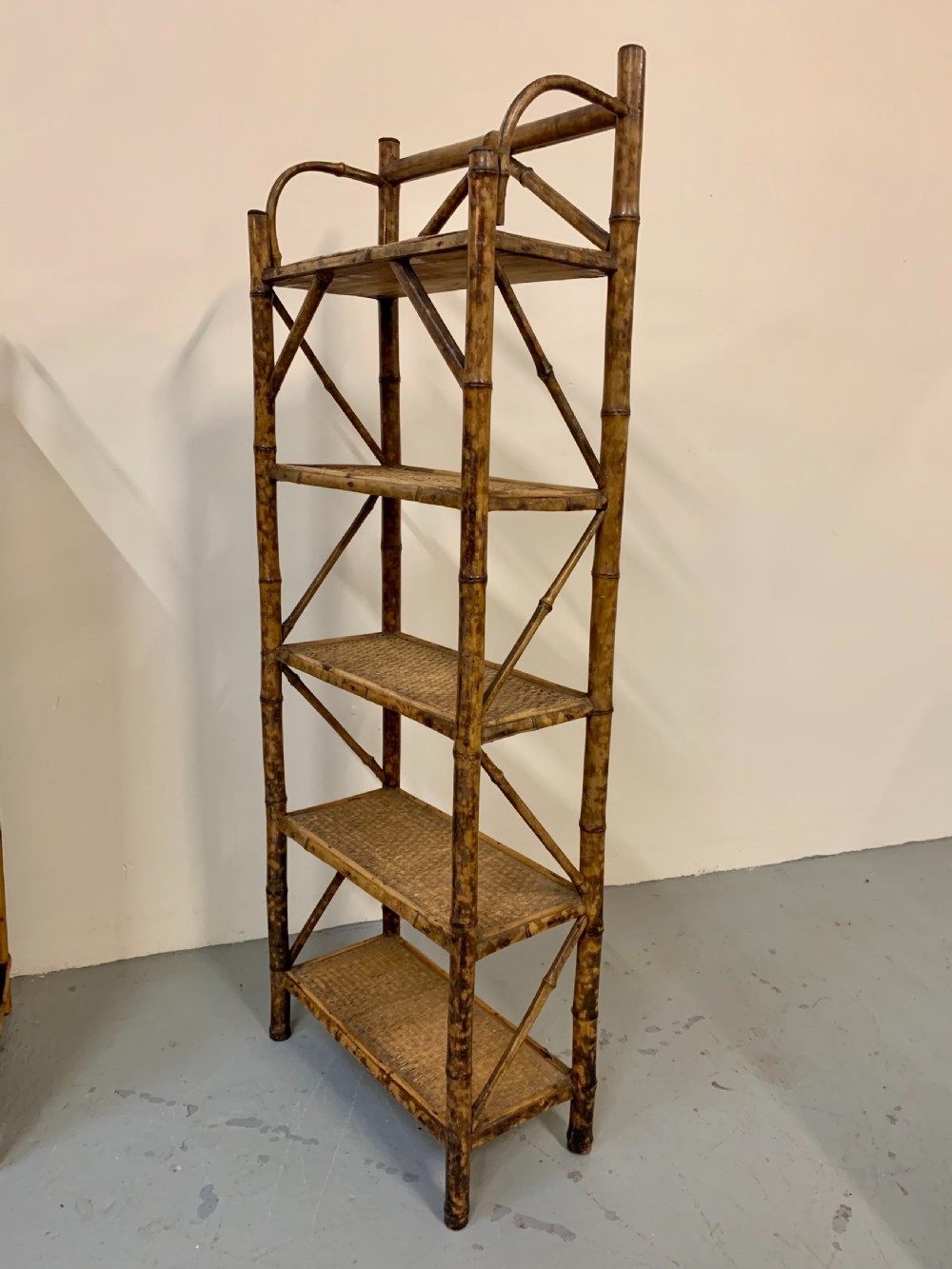 Bamboo standing shelves 