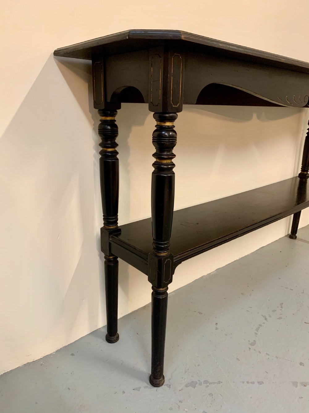 Large parcel gilt console table  View V
