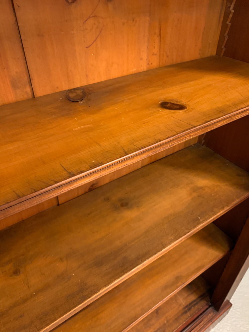 Excellent large mahogany glazed bookcase  View VII