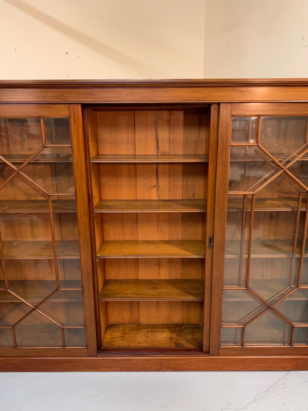 Excellent large mahogany glazed bookcase  View IX