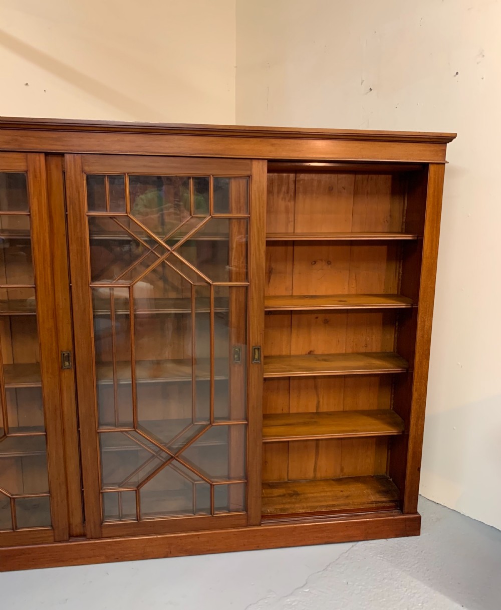 Excellent large mahogany glazed bookcase  View XI