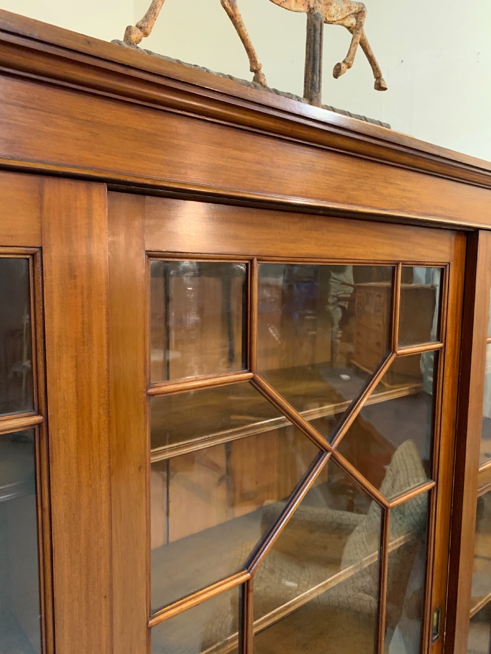 Excellent large mahogany glazed bookcase  View XIII
