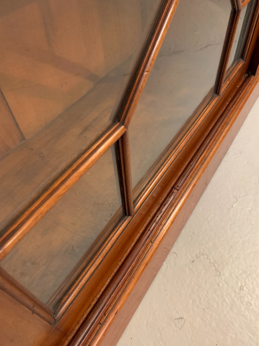 Excellent large mahogany glazed bookcase  View XVI