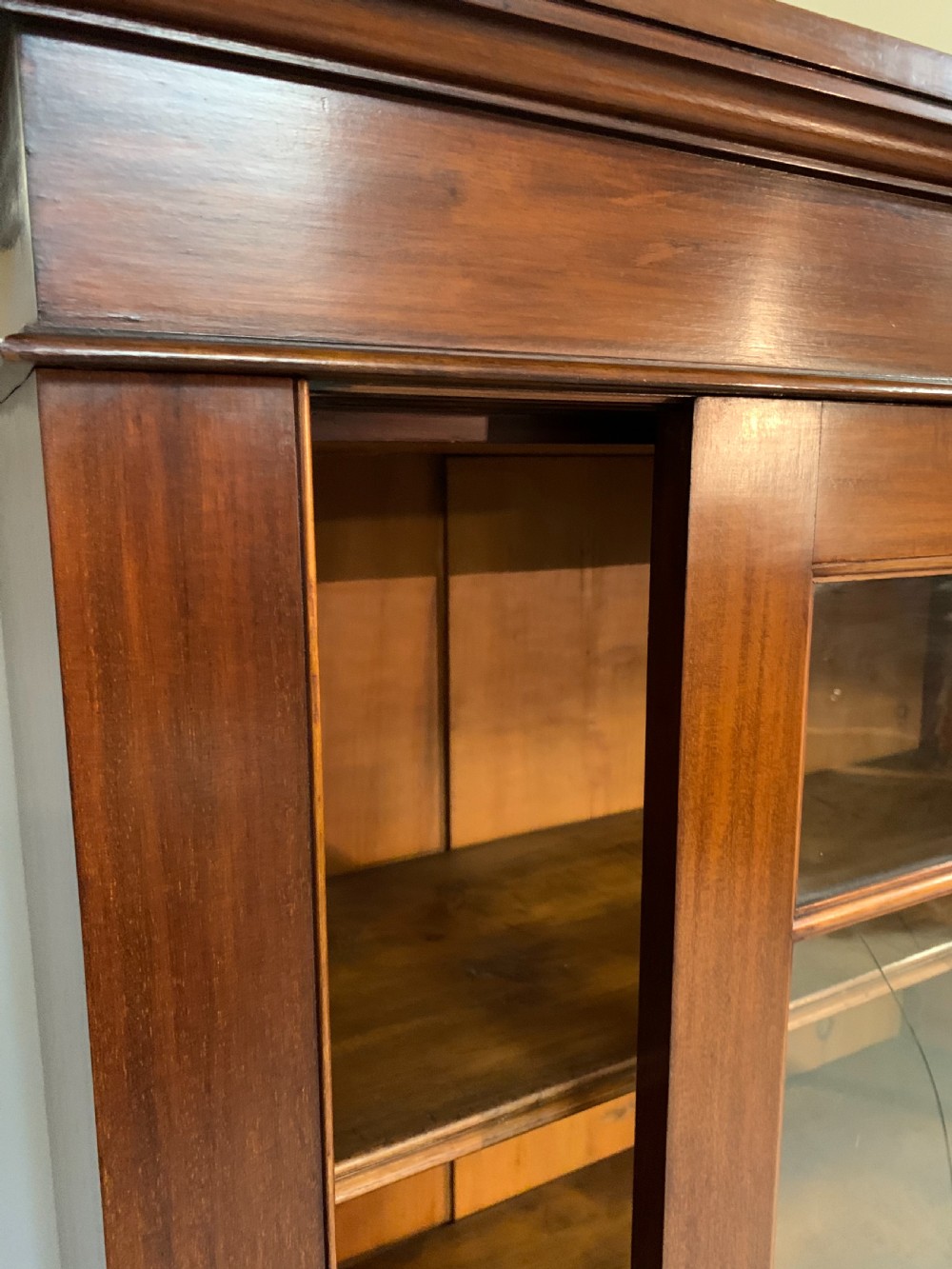 Excellent large mahogany glazed bookcase  View XVII