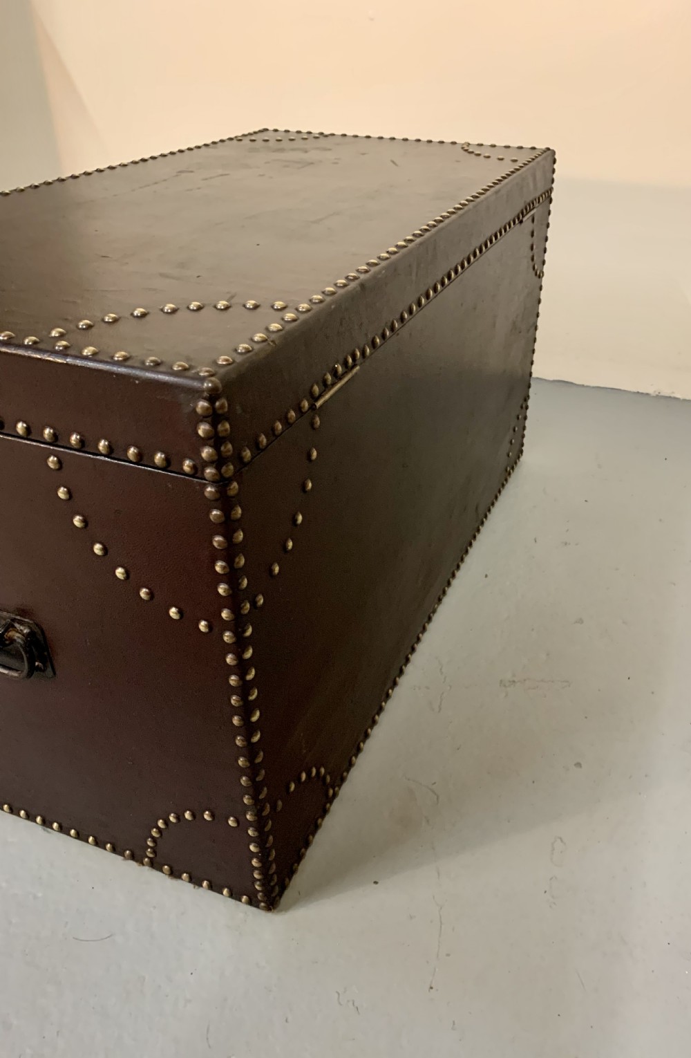 Large Scottish leather covered kist View XI