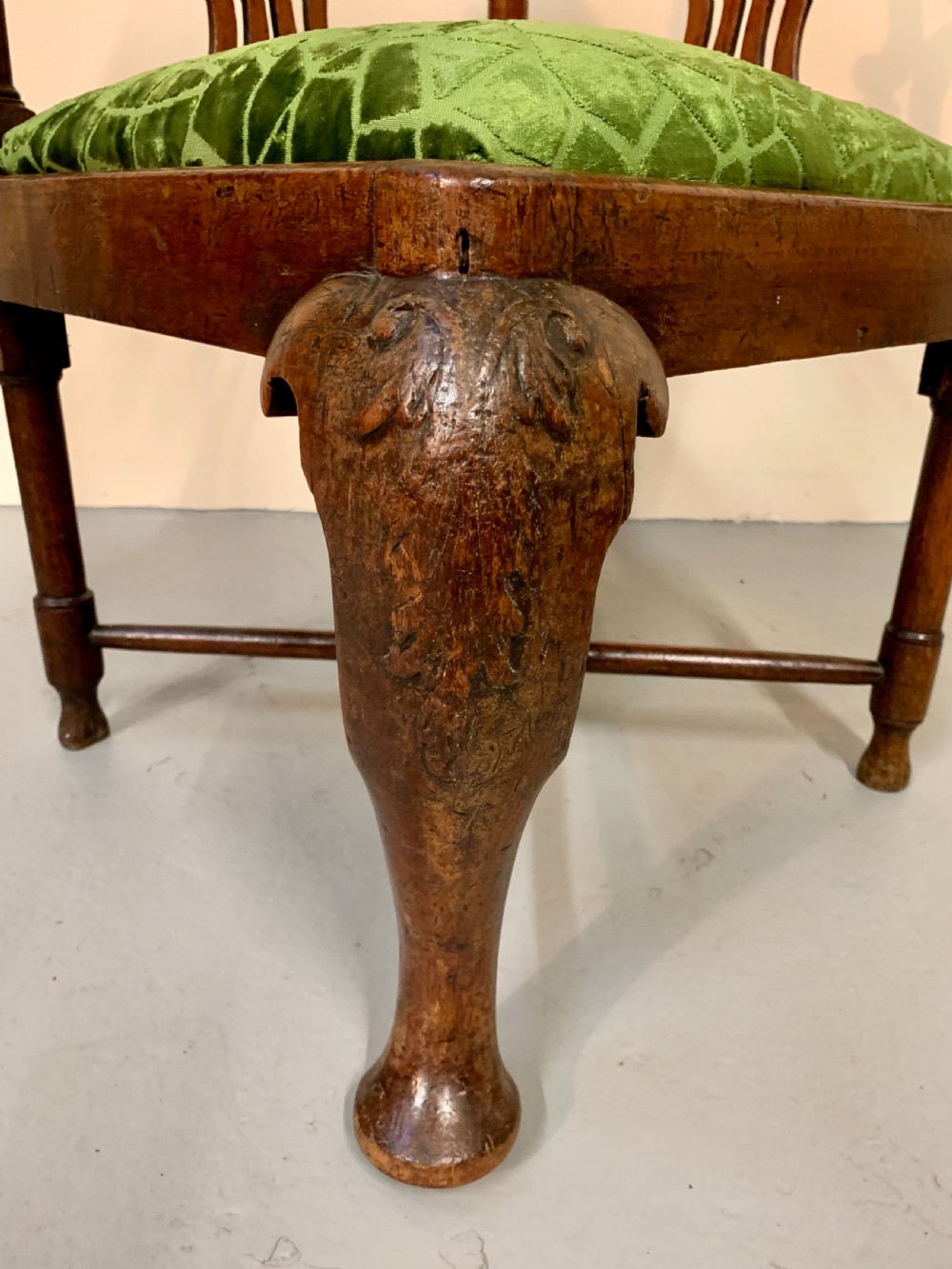Georgian walnut corner chair  View III