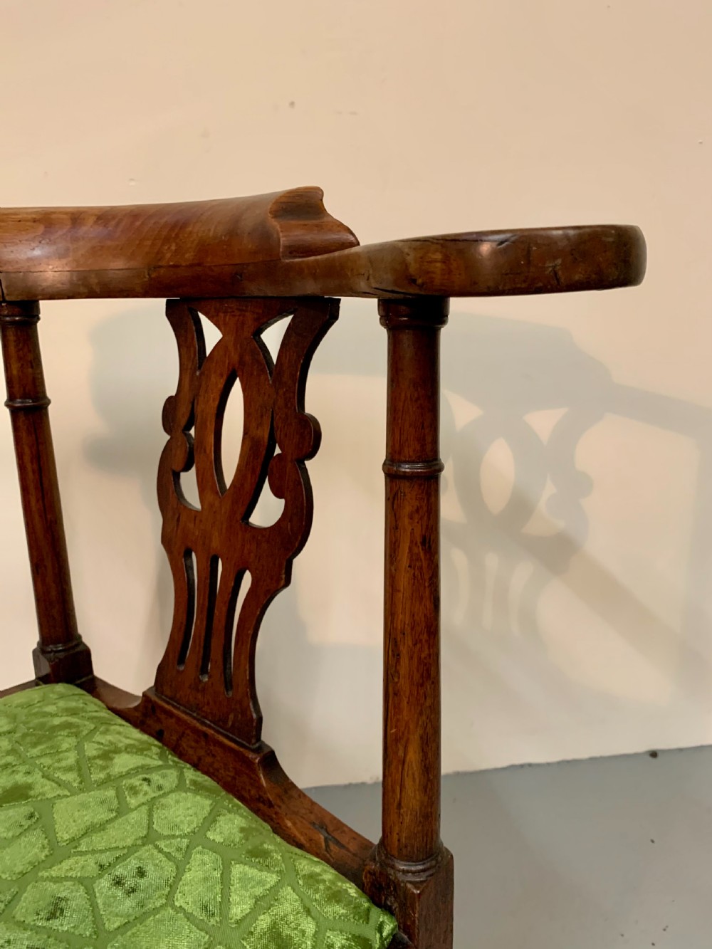 Georgian walnut corner chair  View IV