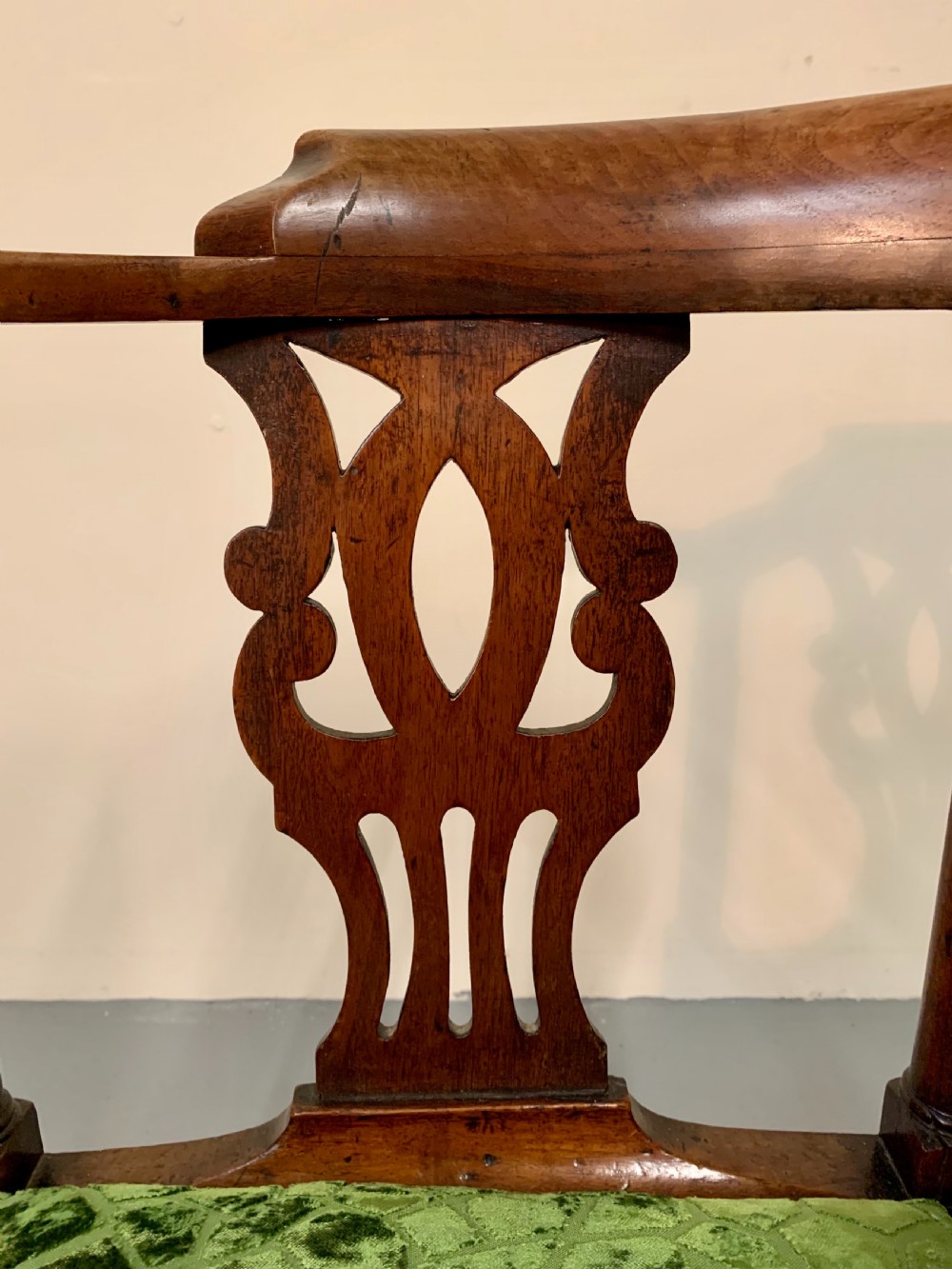 Georgian walnut corner chair  View X