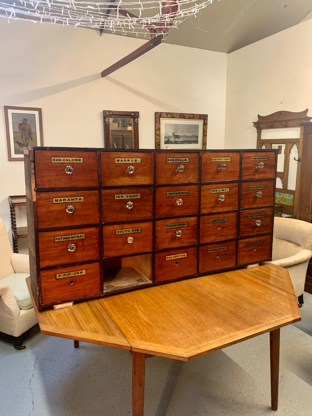 Large bank of chemist drawers  View II