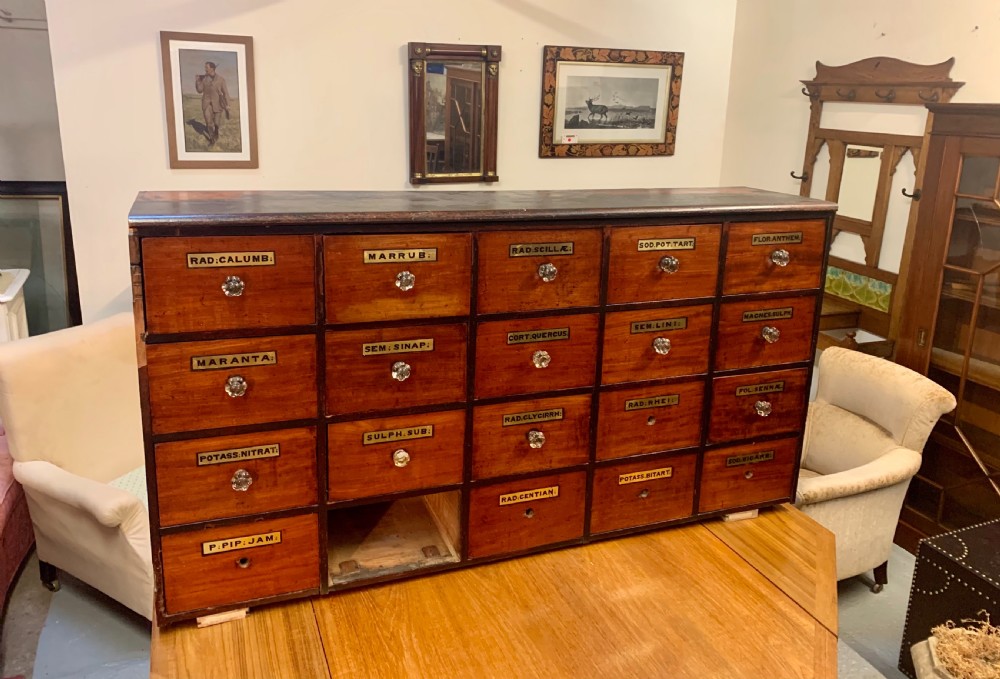 Large bank of chemist drawers  View III