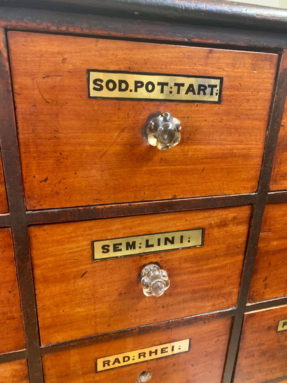 Large bank of chemist drawers  View IV