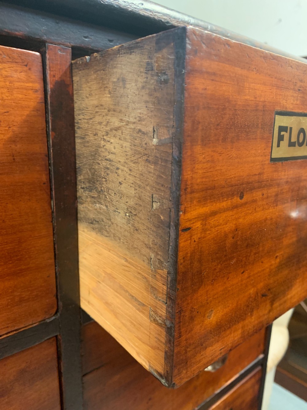 Large bank of chemist drawers  View VI