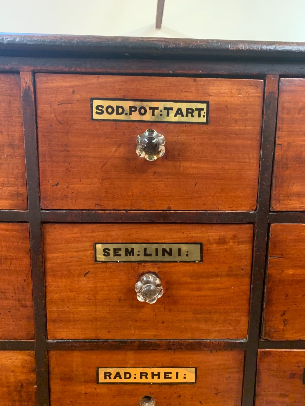 Large bank of chemist drawers  View XV