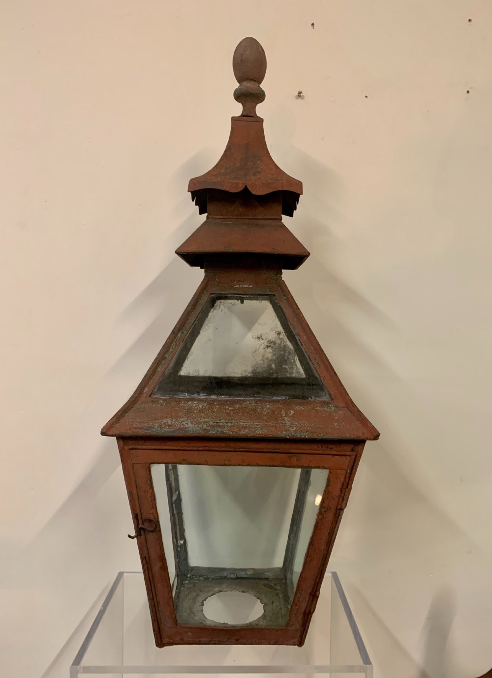 Large pair tole pagoda top lanterns  View XIX