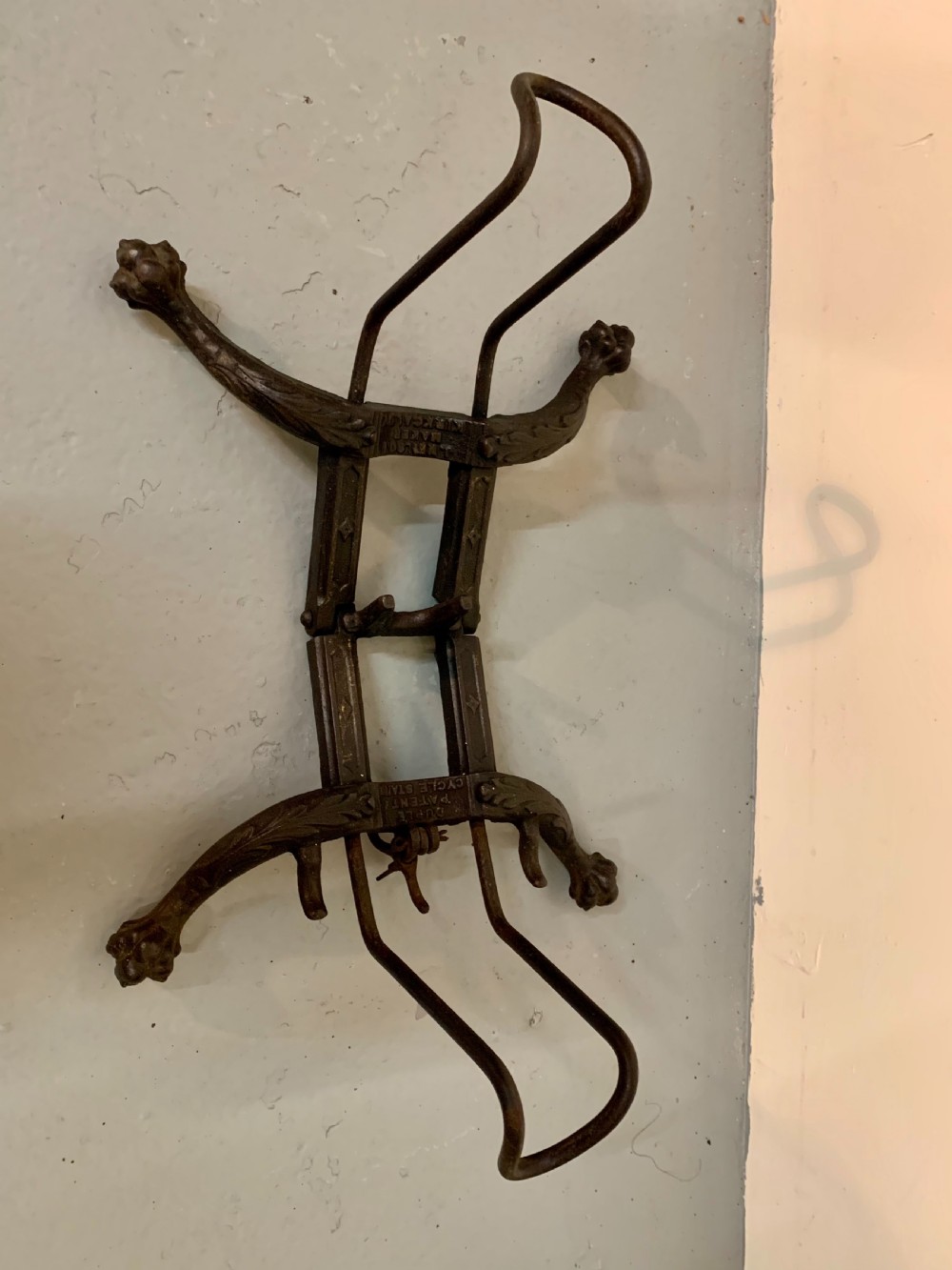 Scottish cast iron bicycle stand View III