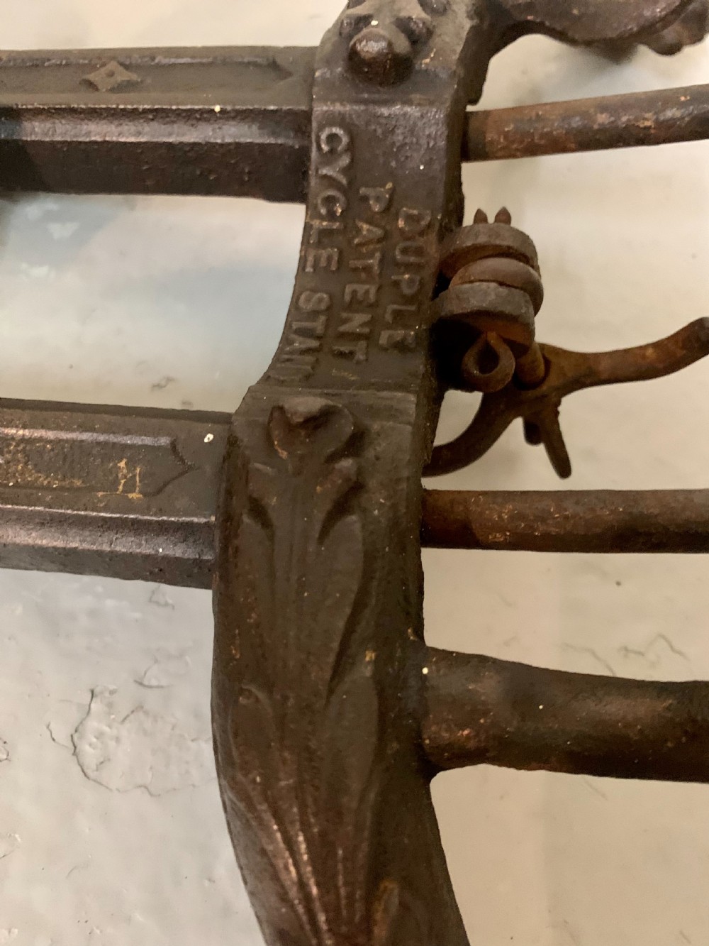 Scottish cast iron bicycle stand View VI
