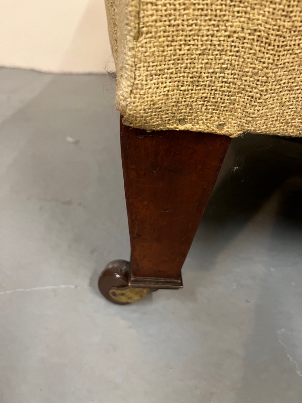 Good shapely upholstered armchair  View IV