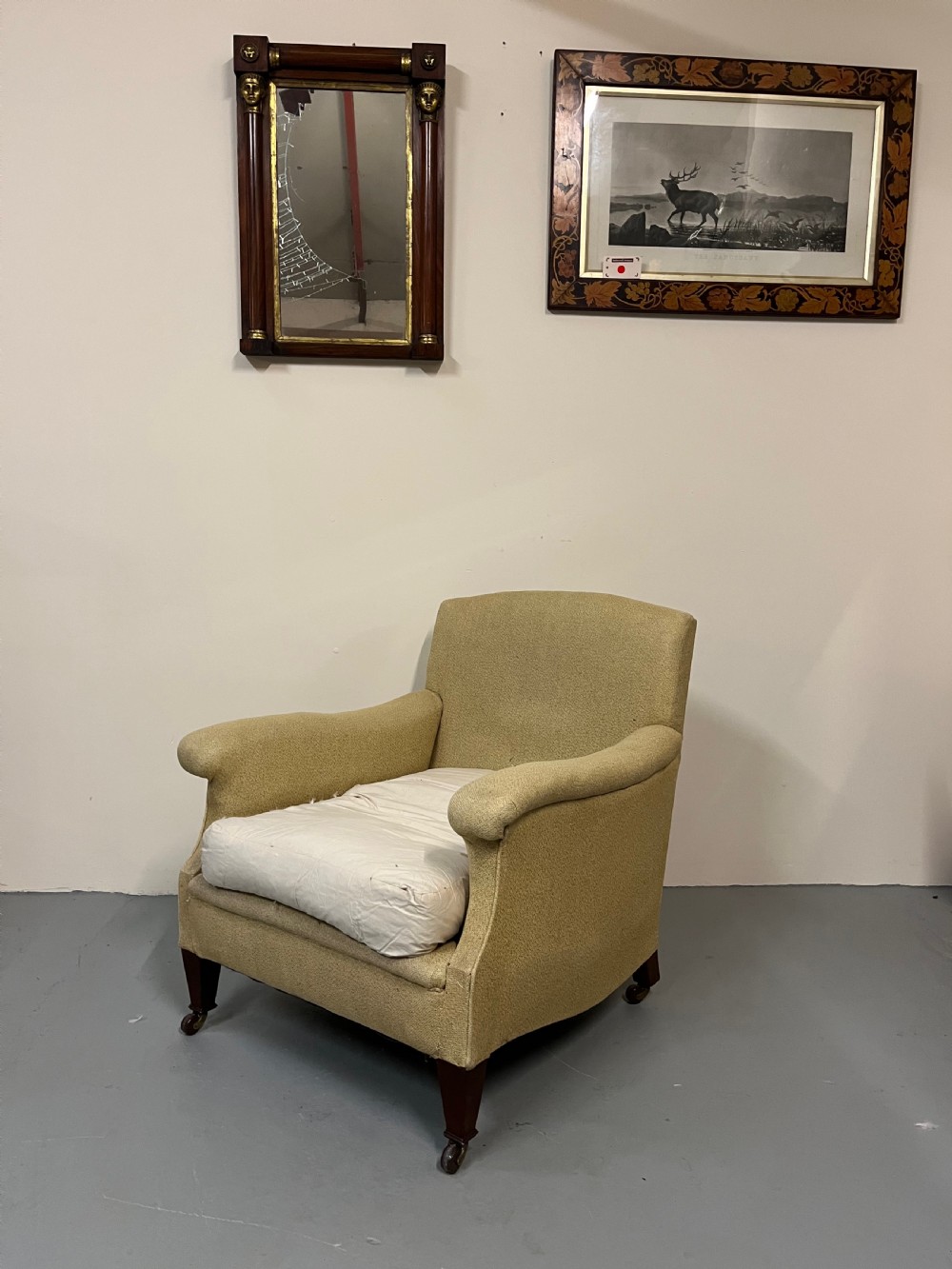 Good shapely upholstered armchair  View XI