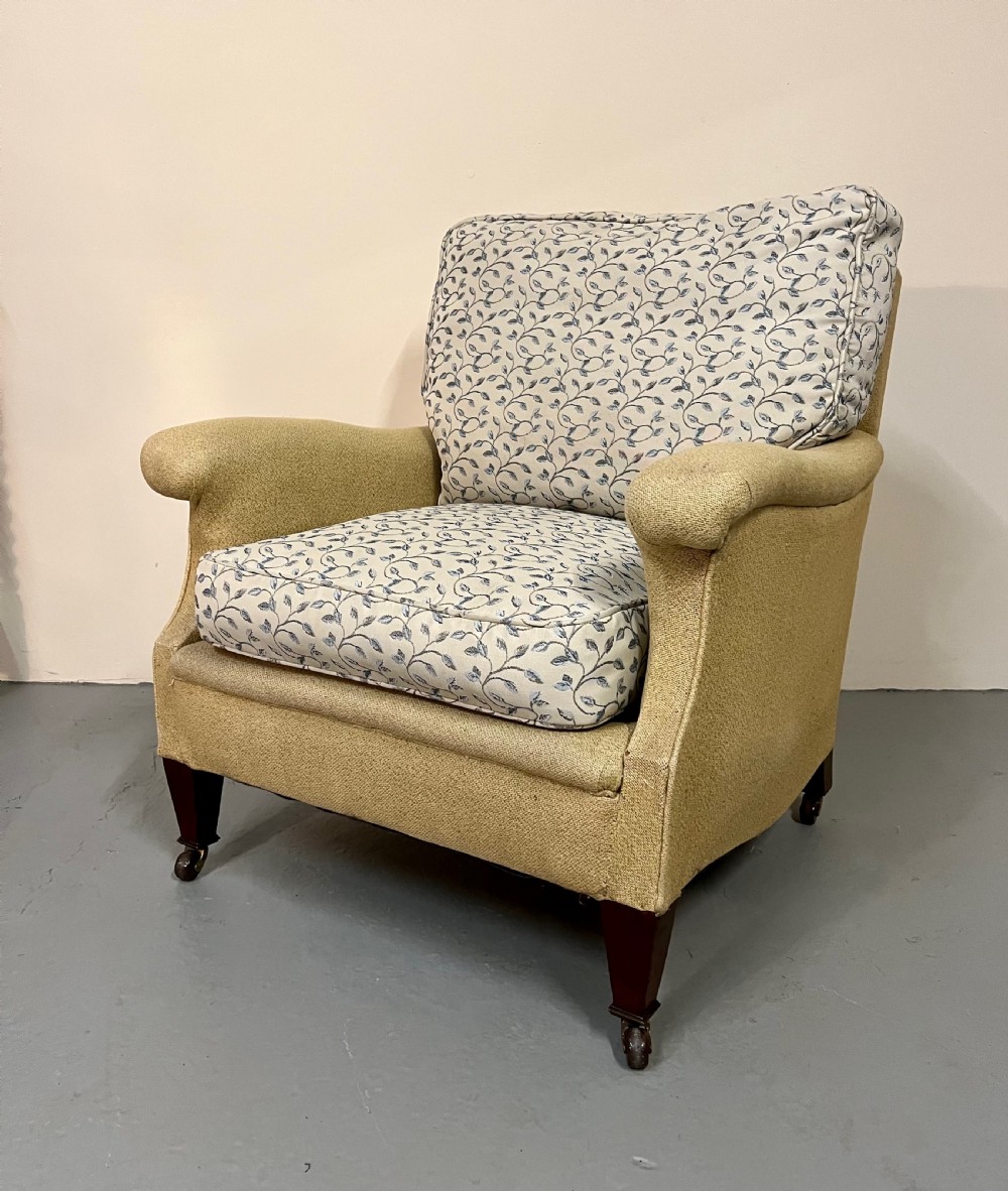 Good shapely upholstered armchair  View XII