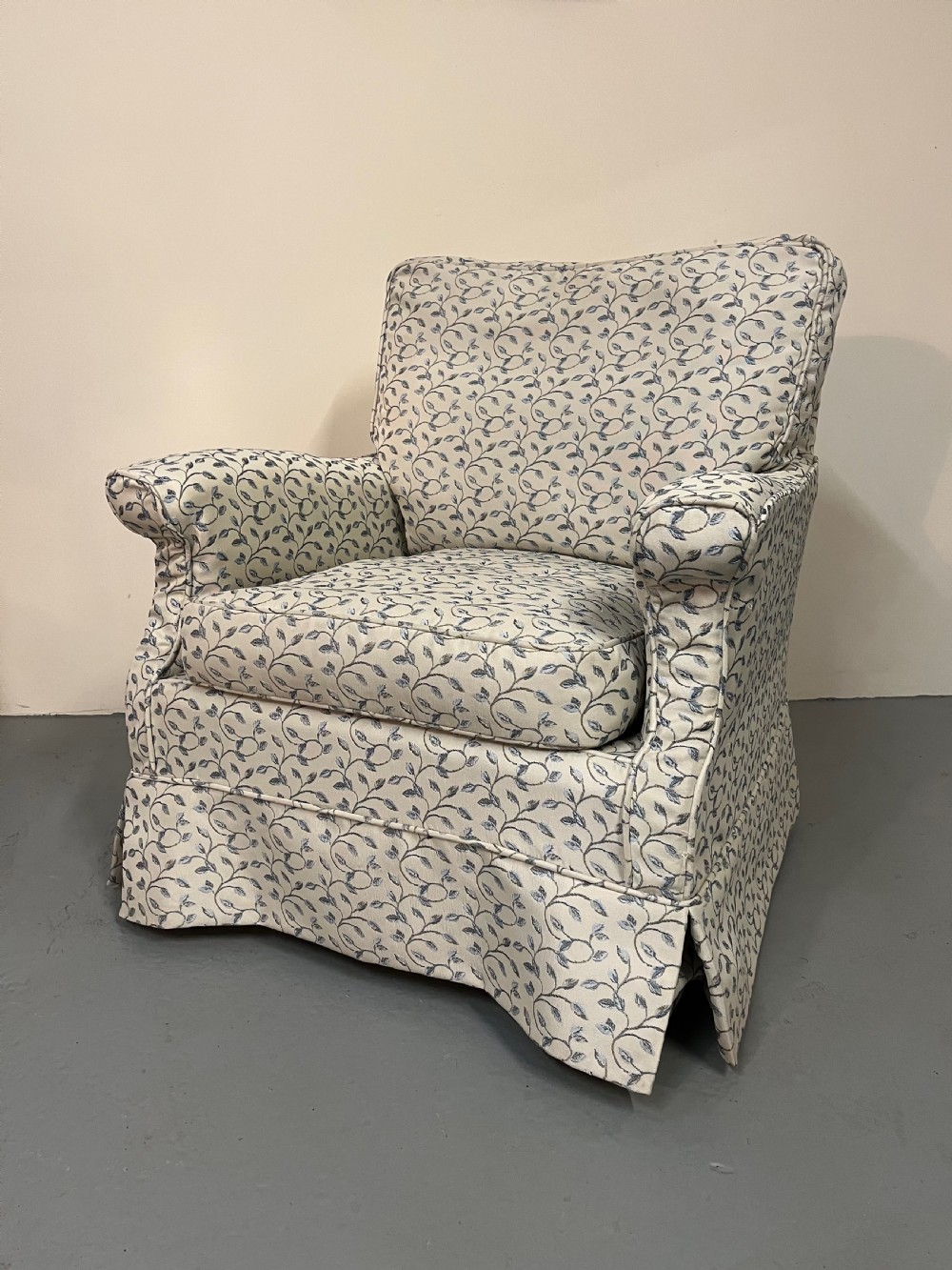 Good shapely upholstered armchair  View XIV