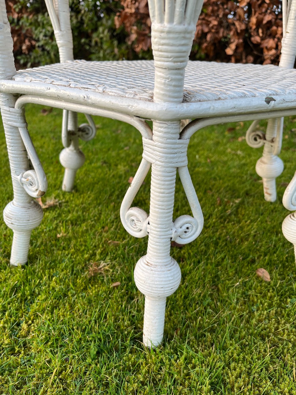 Early American wicker occasional table View III