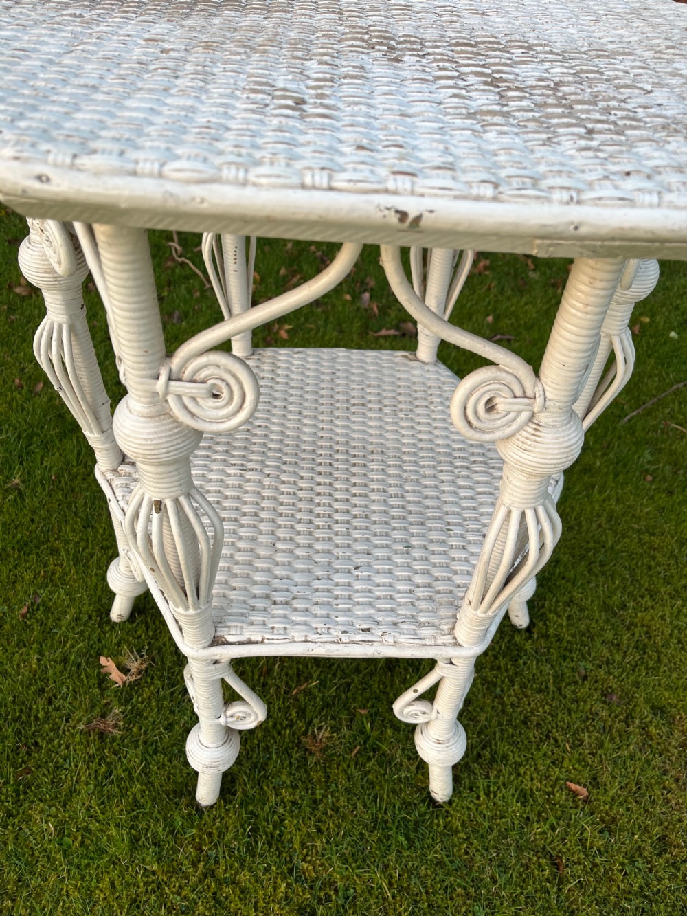 Early American wicker occasional table View VI
