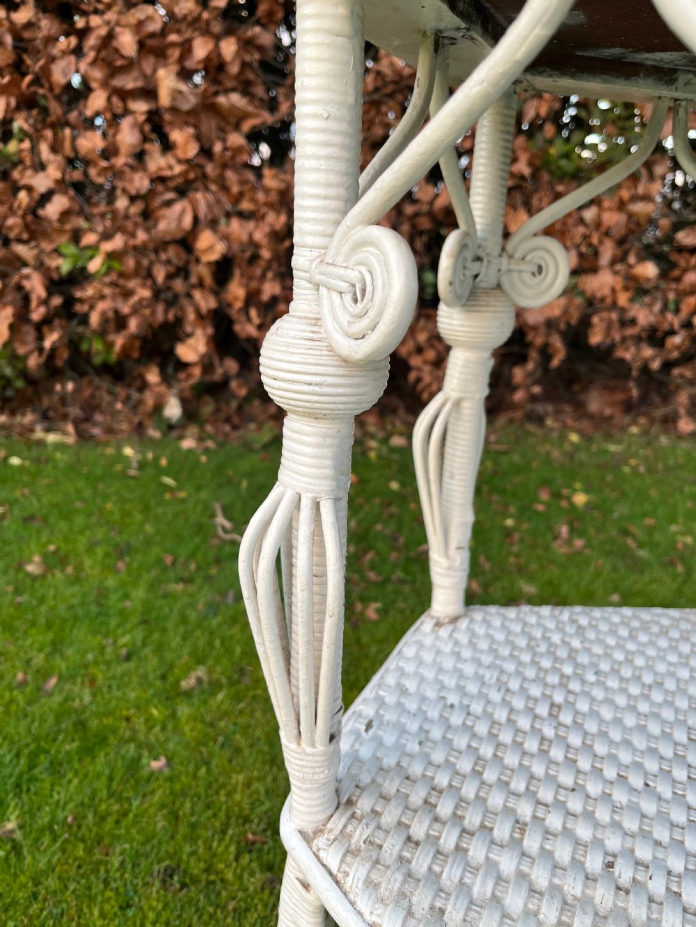 Early American wicker occasional table View VII
