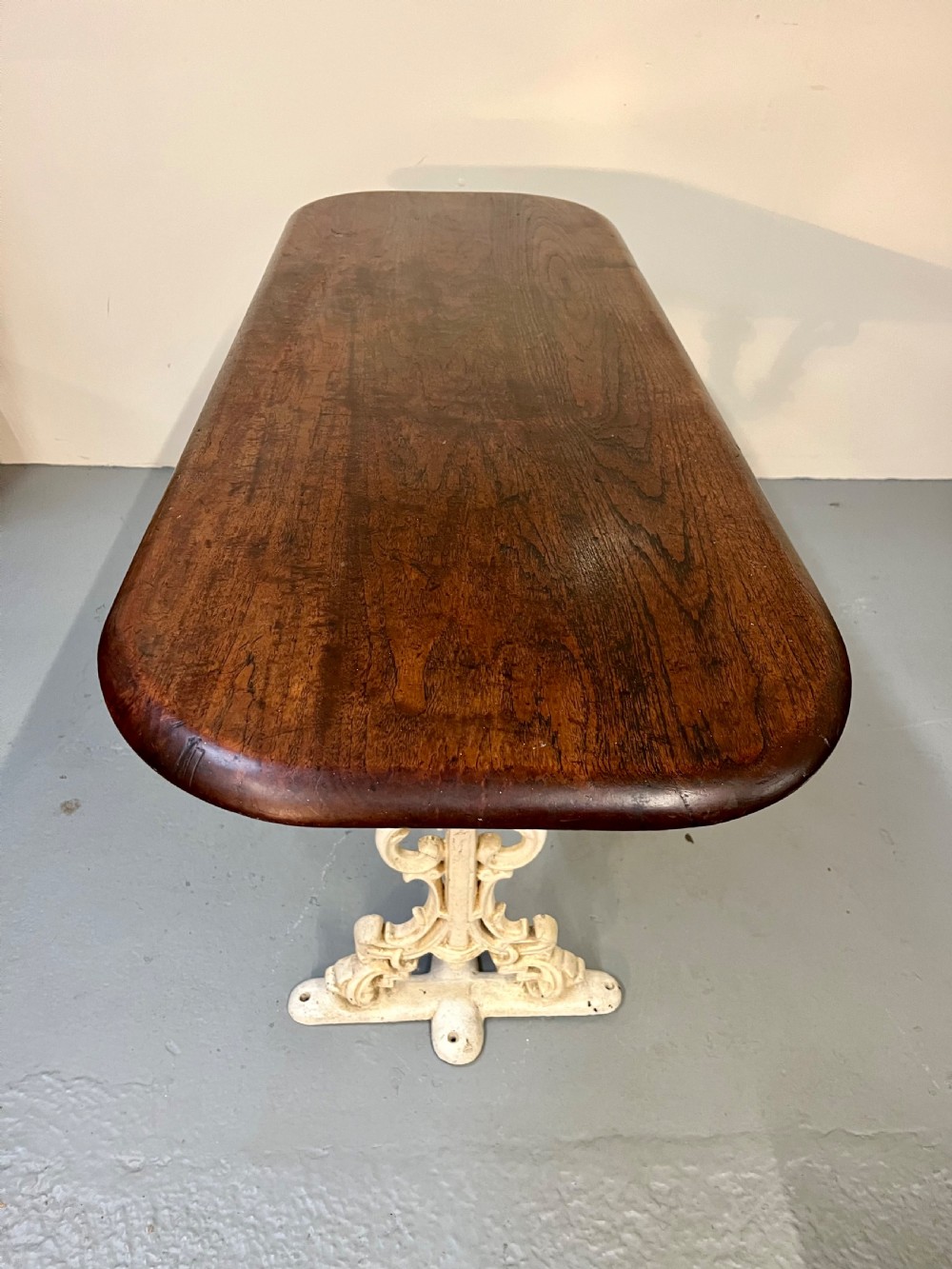 Cast iron and teak table  View II
