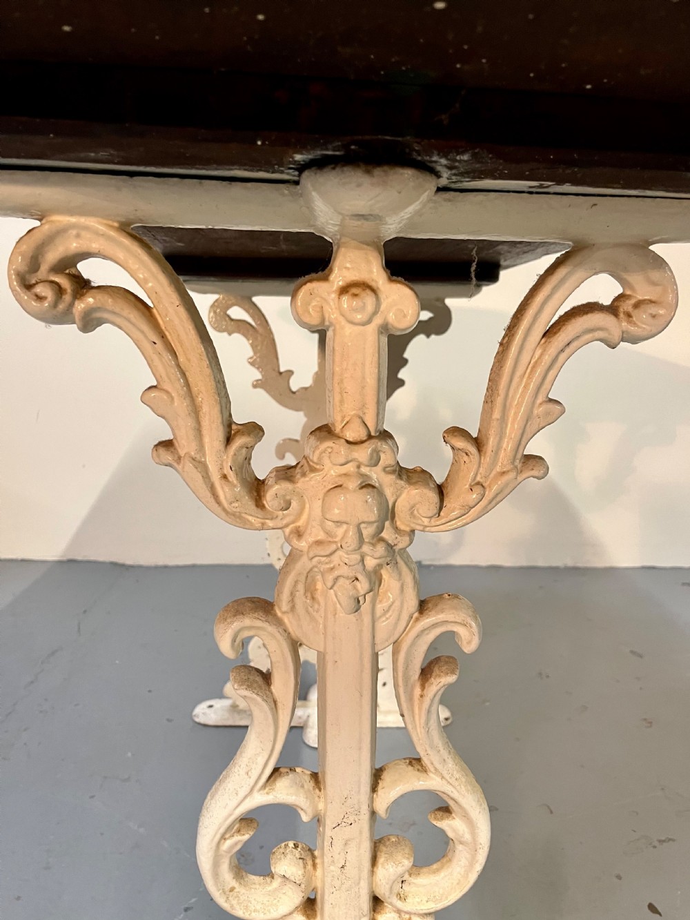 Cast iron and teak table  View IV