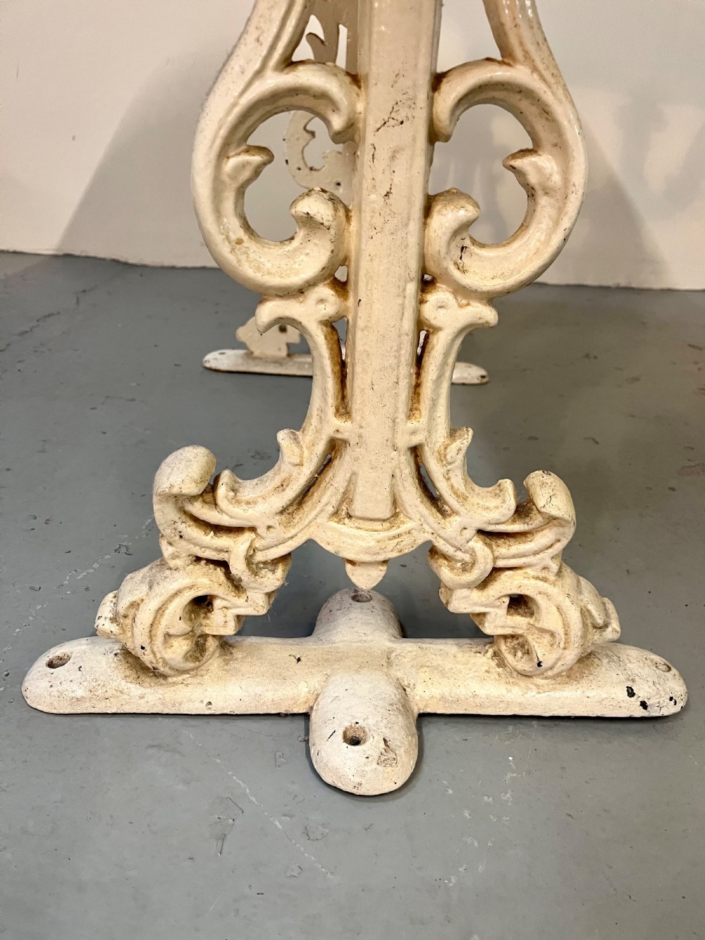 Cast iron and teak table  View V