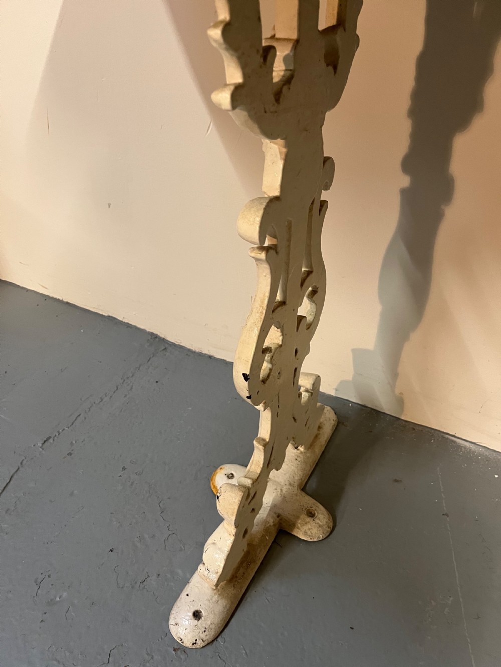 Cast iron and teak table  View VIII