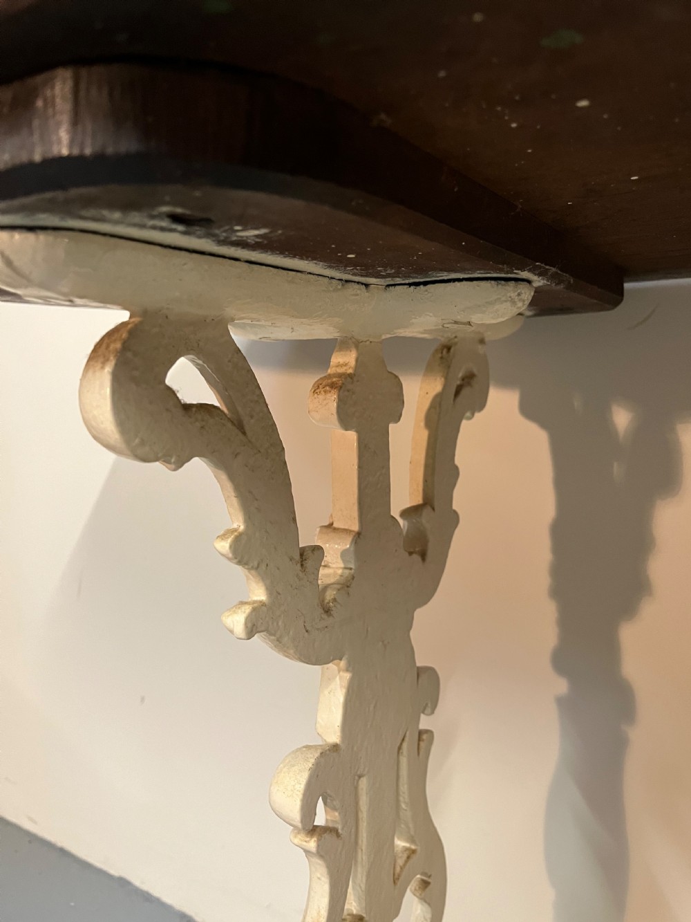 Cast iron and teak table  View XI