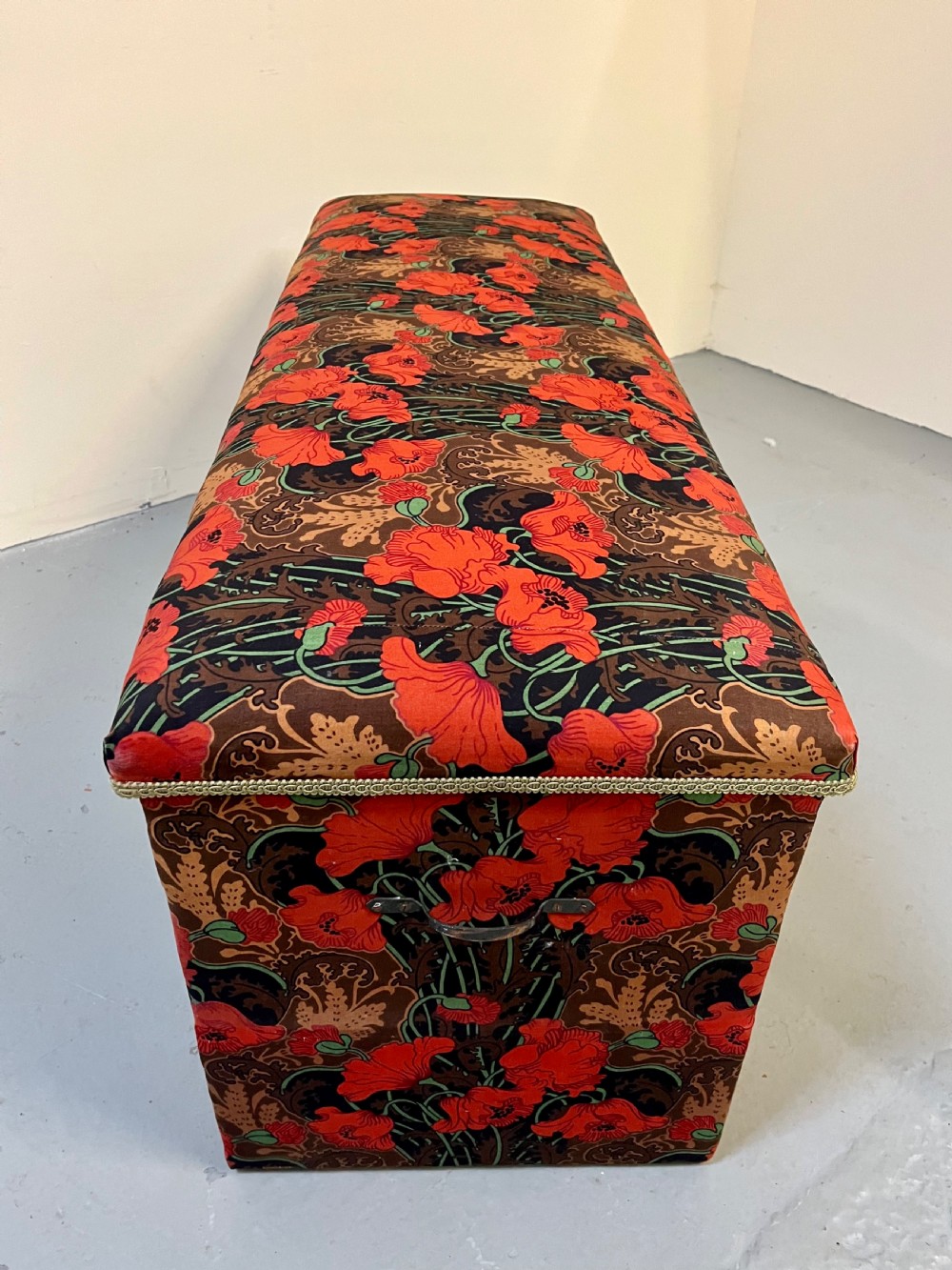 Large upholstered ottoman  View X