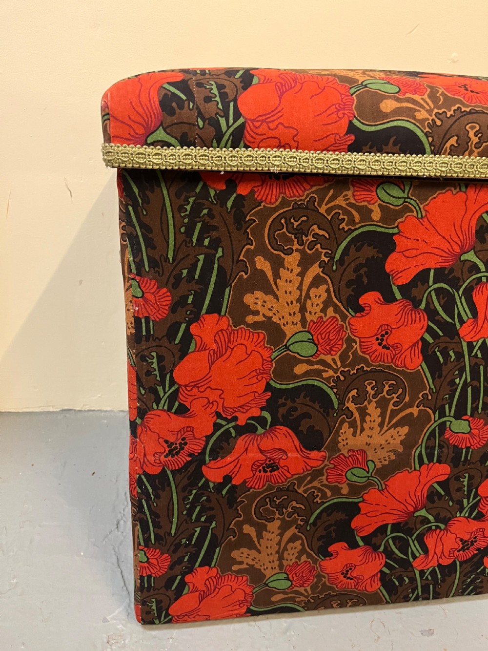 Large upholstered ottoman  View XIII