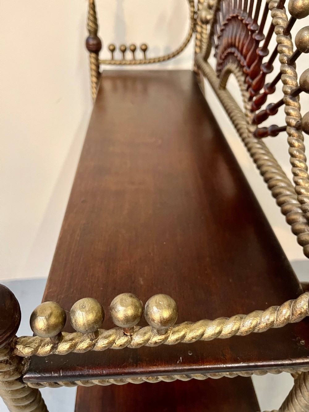 Gilded mahogany etagere View IX