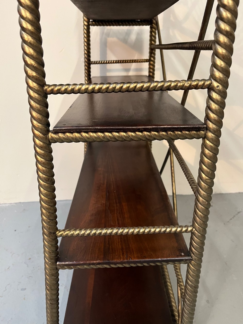 Gilded mahogany etagere View XII