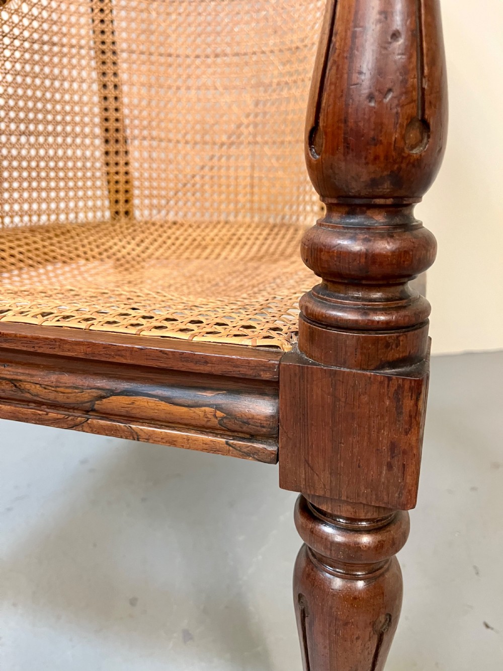 Rosewood bergere armchair View XI