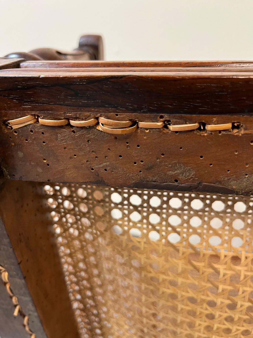 Rosewood bergere armchair View XIV